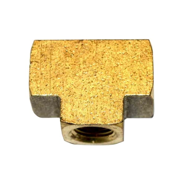 Interstate Pneumatics Brass Tee Fitting 1/2 Inch NPT Female FP88T - main